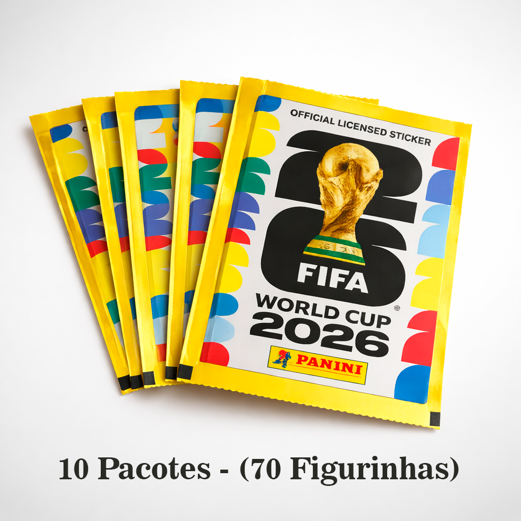 10 Pacotes de Figurinhas (70 Unidades)